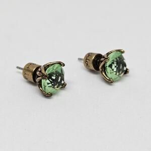Chloe + Isabel Birthstone Stud Earrings E118PE Antique Brass-Plated Peridot